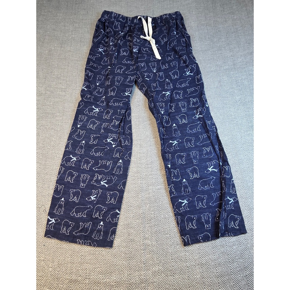 Secret Treasures Navy Blue Polar Bear Print Cotton Pajama Pants Small 4-6